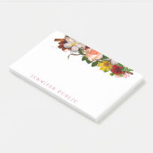 Kleurrijke bloemenelegante moderne Waterverf Sjabl Post-it® Notes (Schuin)