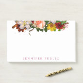 Kleurrijke bloemenelegante moderne Waterverf Sjabl Post-it® Notes (Op bureau)