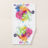 Kleurrijke bloemenerhagedis bad handdoek (Handdoek)