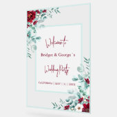 Kleurrijke bloemeneucalyptus Frosted bruiloft Welk Acryl Bord (Hoek)