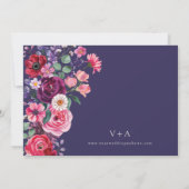 Kleurrijke bloemenfoto save the date (Achterkant)