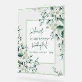 Kleurrijke bloemengroen Frosted Wedding Welkom Acryl Bord (Hoek)