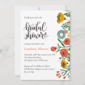 Kleurrijke Bloemengroen Waterverf Vrijgezellenfees Kaart (Voorkant)