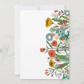 Kleurrijke Bloemengroen Waterverf Vrijgezellenfees Kaart (Achterkant)