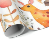 Kleurrijke bloemenhuisje kern patroon cadeaupapier (Rol Hoek)