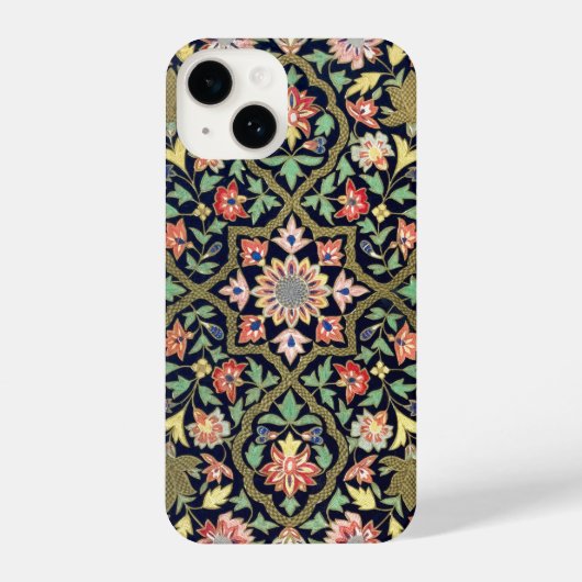 Kleurrijke  bloemenindiaanse mandala patroon iPhone hoesje (Achterkant)