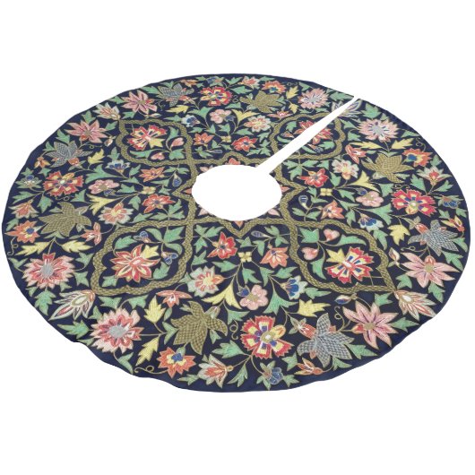 Kleurrijke  bloemenindiaanse mandala patroon kerstboom rok (Gekanteld)