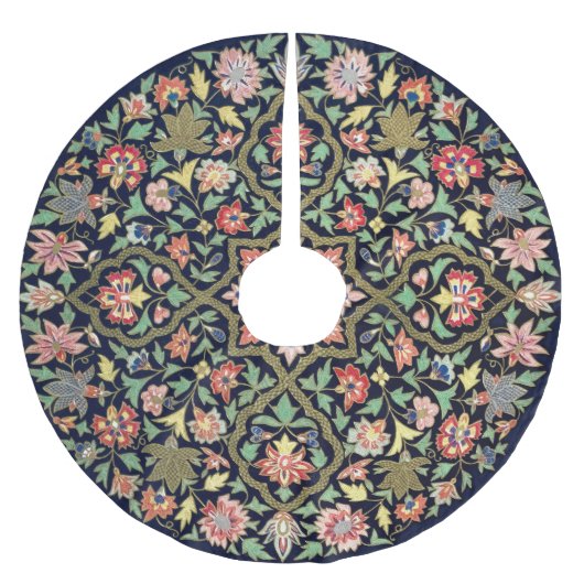 Kleurrijke  bloemenindiaanse mandala patroon kerstboom rok (Voorkant)