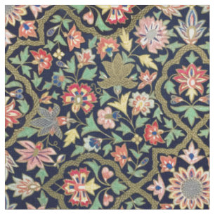 Kleurrijke bloemenindiaanse mandala patroon stof