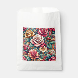 Kleurrijke bloemenkleurige boodschappentasjes bedankzakje