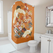 Kleurrijke bloemenkranen Sakura patroon Douchegordijn (In situ)