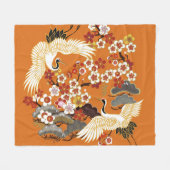 Kleurrijke bloemenkranen Sakura patroon Fleece Deken (Voorkant (Horizontaal))