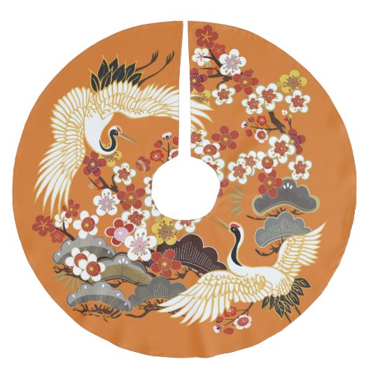 Kleurrijke bloemenkranen Sakura patroon Kerstboom Rok (Voorkant)