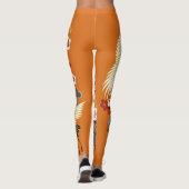 Kleurrijke bloemenkranen Sakura patroon Leggings (Achterkant)