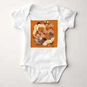 Kleurrijke bloemenkranen Sakura patroon Romper (Voorkant)