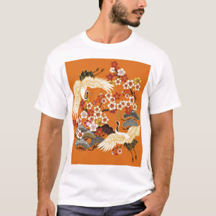 Kleurrijke bloemenkranen Sakura patroon T-shirt