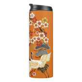 Kleurrijke bloemenkranen Sakura patroon Thermosbeker (Geroteerd rechts)