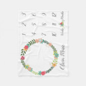 Kleurrijke Bloemenkrans Baby Mijlsteen Deken (Voorkant)