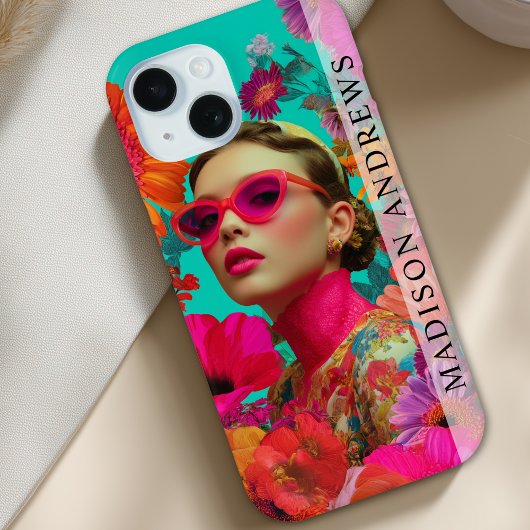 Kleurrijke bloemenkunst-Vrouw Case-Mate iPhone Case