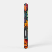 Kleurrijke bloemenkwartet in glas-in-loodstijl iPhone hoesje (Rechterkant)