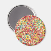 Kleurrijke bloemenmagneet magneet (Voorkant / Achterkant)