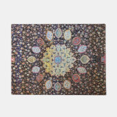 Kleurrijke  bloemenmandala Perzische tapijt Deurmat (Voorkant)