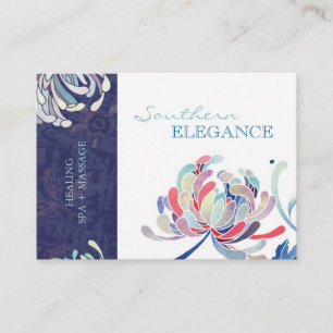 Kleurrijke Bloemenmassage + Spa Afspraakkaart Afsprakenkaartje
