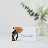 Kleurrijke Bloemenmeisje Visitekaartje (Staand voorkant)