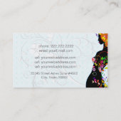 Kleurrijke Bloemenmeisje Visitekaartje (Achterkant)