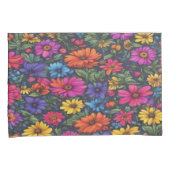 Kleurrijke Bloemenmix - Kussensloop (Voorkant-Rechts)