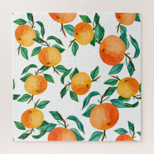 Kleurrijke bloemenmix: Waterverf illustratie. Legpuzzel