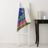 Kleurrijke bloemennaam Custom Fun Inspirivity Sherpa Deken (In situ)