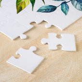 Kleurrijke Bloemenpapegaai Waterverf Legpuzzel (Zijkant)