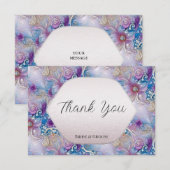 Kleurrijke bloemenparelachtige Pareltjes bedankje Bedankkaart (Voorkant / Achterkant)