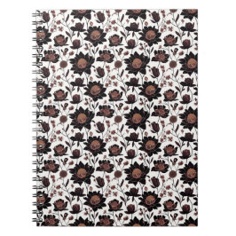 Kleurrijke bloemenpatroon 23 - Spiraal Notitieboek