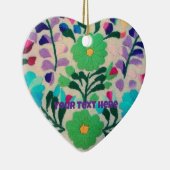 Kleurrijke bloemenpatroon Keramisch Ornament (Rechts)