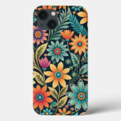 kleurrijke bloemenpatroon lente bloemkunst Case-Mate iPhone case (Achterkant)