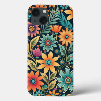 kleurrijke bloemenpatroon lente bloemkunst Case-Mate iPhone case