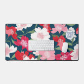 Kleurrijke bloemenpatroonbedrijf Logo Business Bureaumat (Keyboard & Muis)