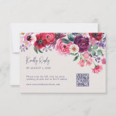 Kleurrijke Bloemenpracht RSVP Kaartje (Voorkant)