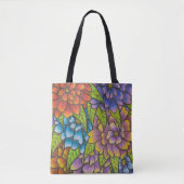 Kleurrijke bloemenprint Tas of crossbody tas (Voorkant)