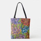 Kleurrijke bloemenprint Tas of crossbody tas (Achterkant)