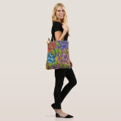 Kleurrijke bloemenprint Tas of crossbody tas (Op model)