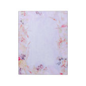 Kleurrijke bloemenrandbloemblaadjes bloemen roze notitieblok (Linkerzijde)