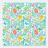 Kleurrijke bloemenretro Schattigee grappige pastel Behang (Voorkant)