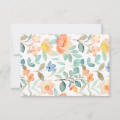 Kleurrijke bloemenrsvp bruiloft Kaart (Achterkant)