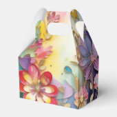 Kleurrijke bloemensieradendoos bedankdoosjes (Achterkant)