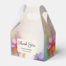 Kleurrijke bloemensieradendoos bedankdoosjes