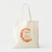 Kleurrijke Bloemenslinger Bericht Tote Bag (Voorkant)