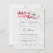 Kleurrijke Bloemensombrero Mexicaanse Bruiloft Kaart (Voorkant)